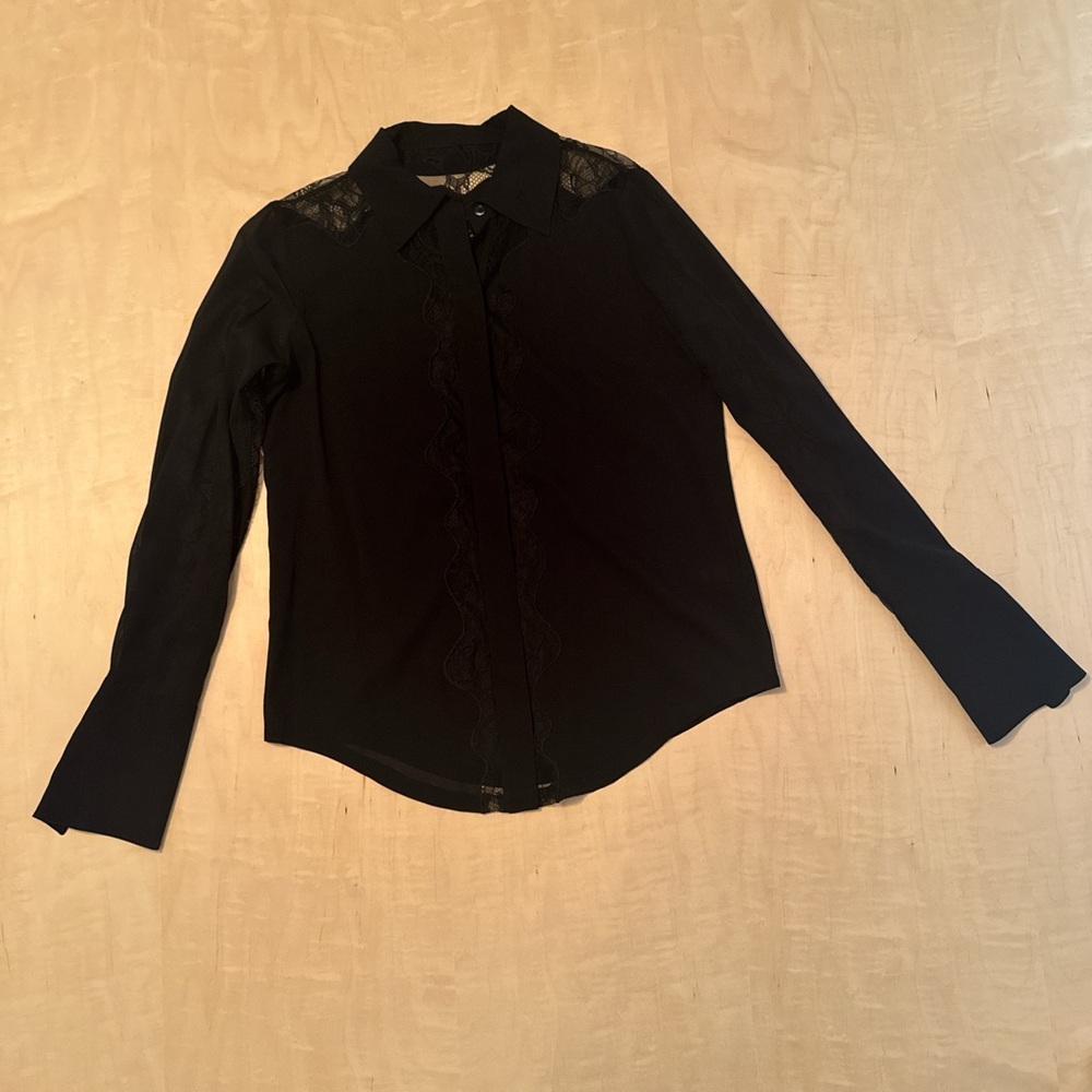 Robert Rodriguez lace Silk Shirt